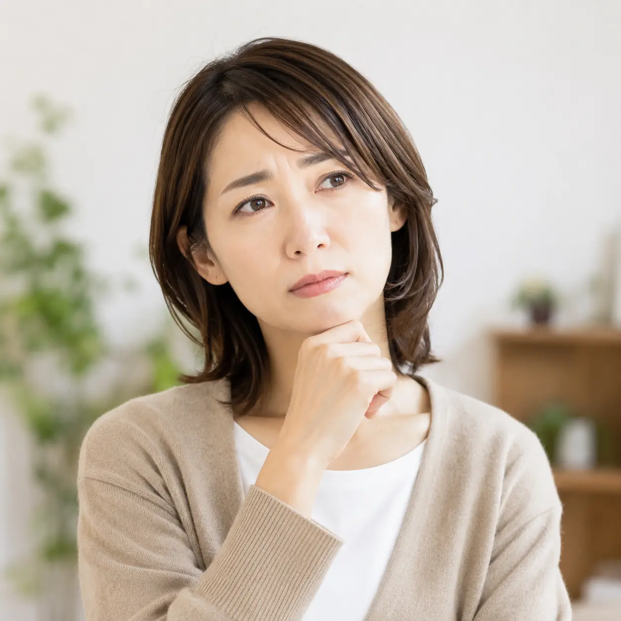 悩むママ